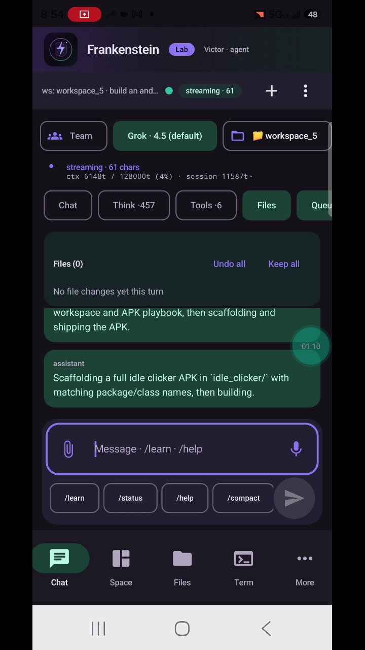 AI writing on device