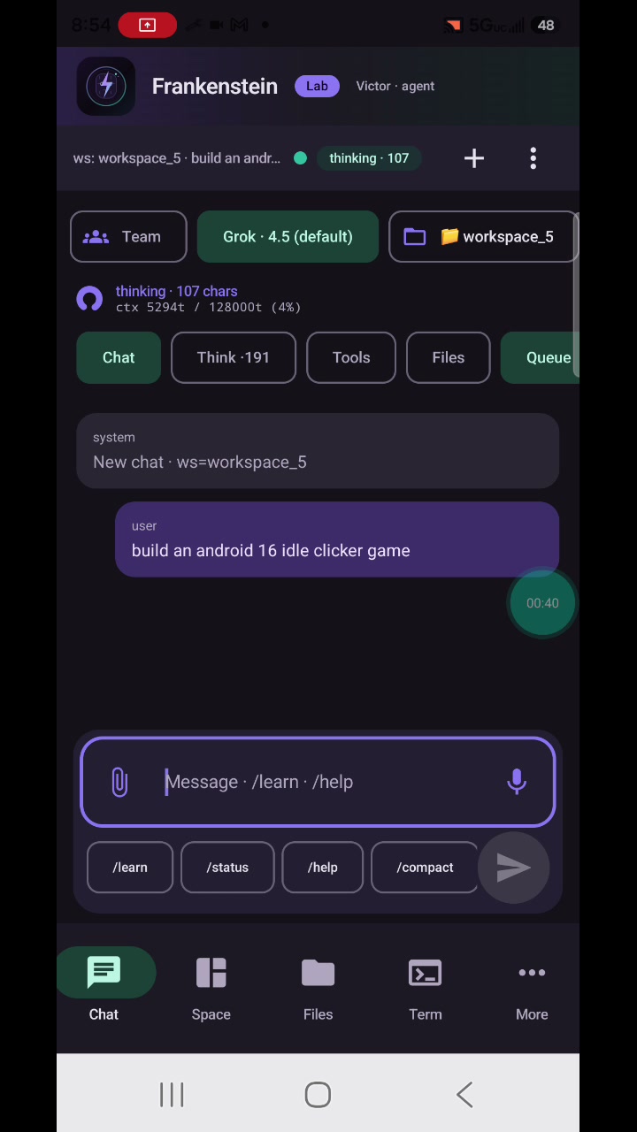 Prompt on device